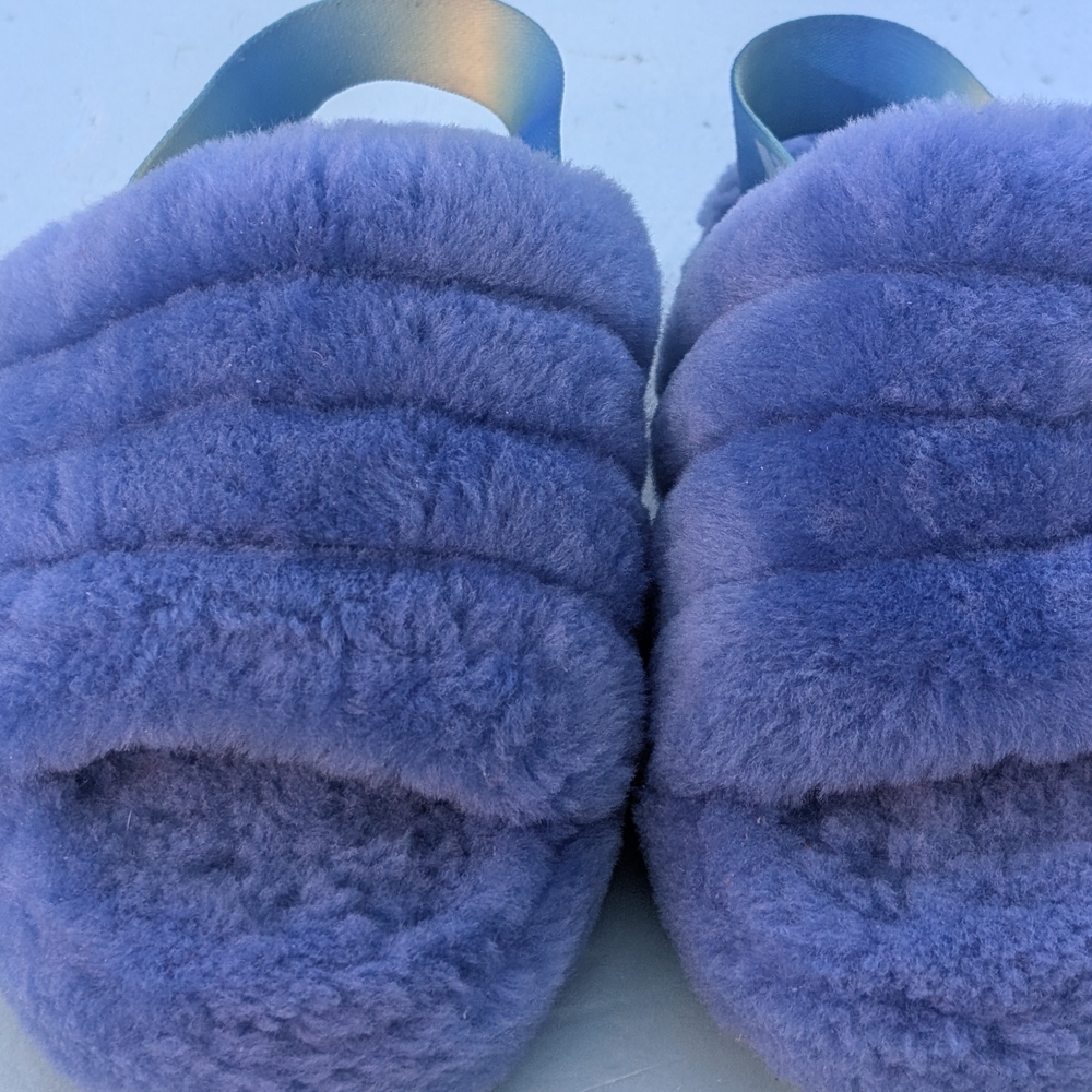 UGG Kids Fluffy Blue Boots